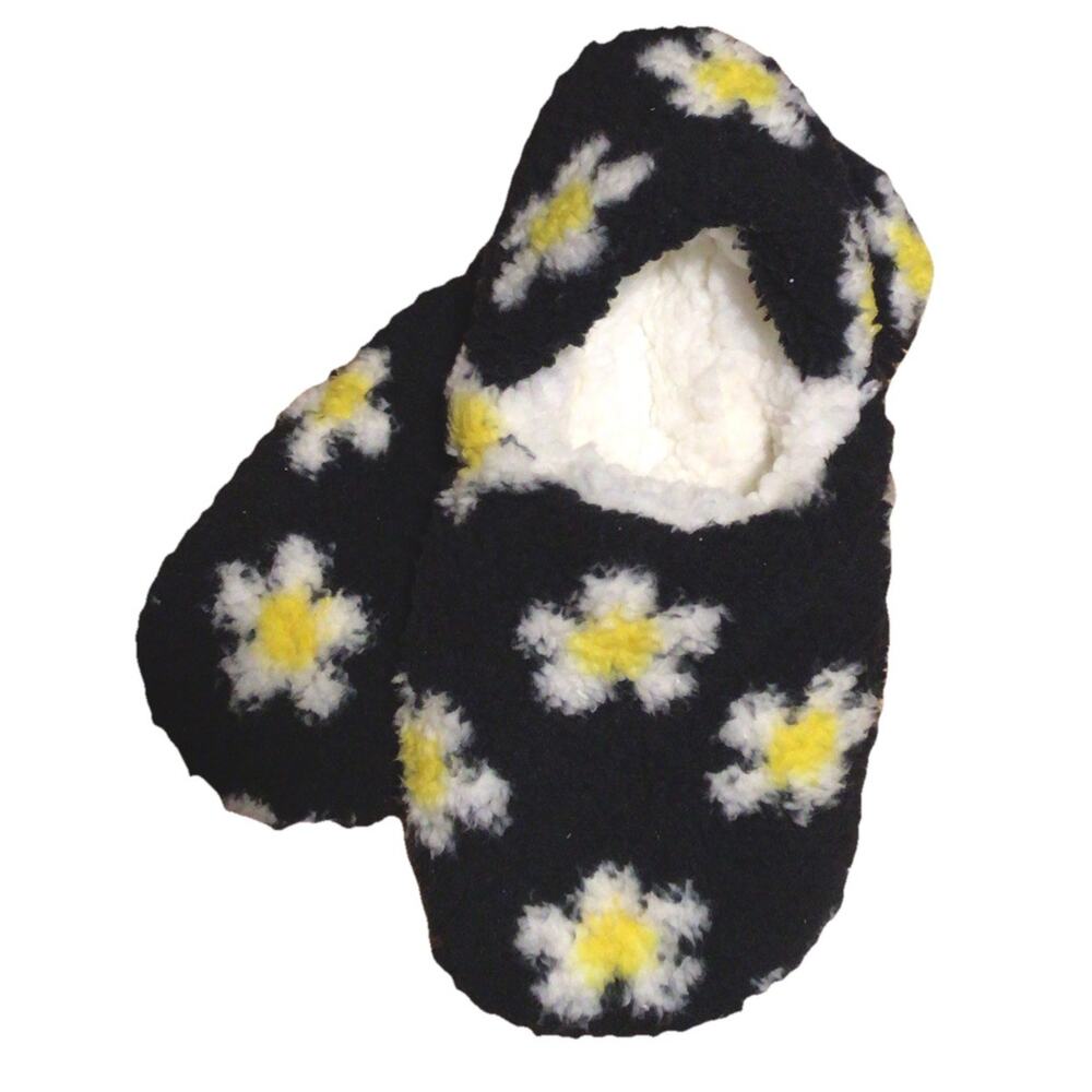SLIPPER SOCKS WITH GRIPPERS S/M 5-7 Multicolor Flowers